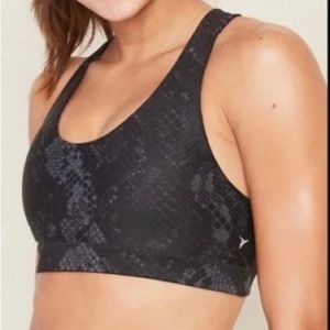 Snakeskin medium support sports bra